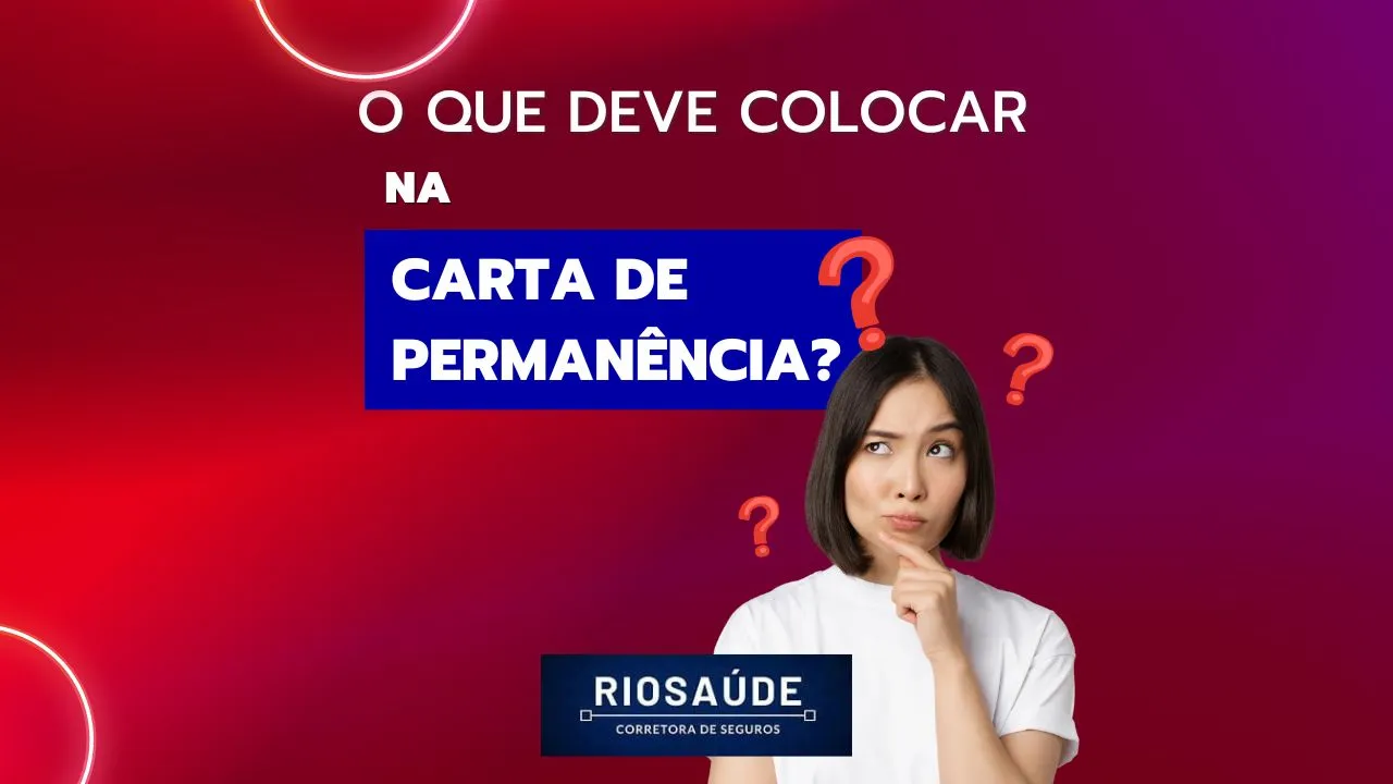 O que deve colocar na carta de permanência